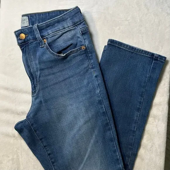 High Rise Slim Straight Denim Jeans Womens, Size 8 (29) - Picture 4 of 12